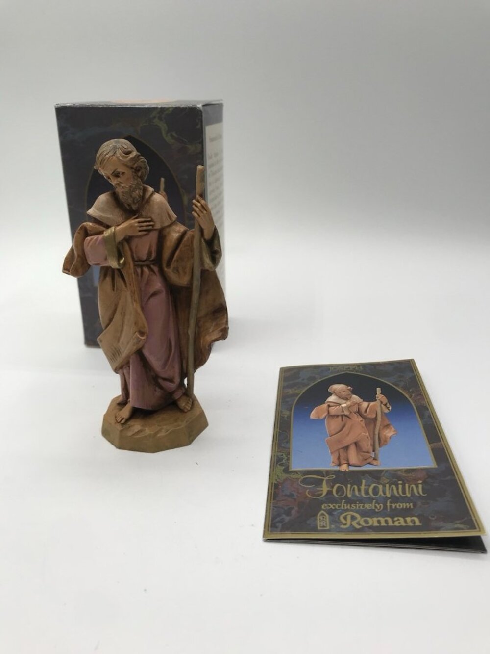Fontanini Roman Joseph Figure 5" Collection Nativity In Box 72511 Vintage
